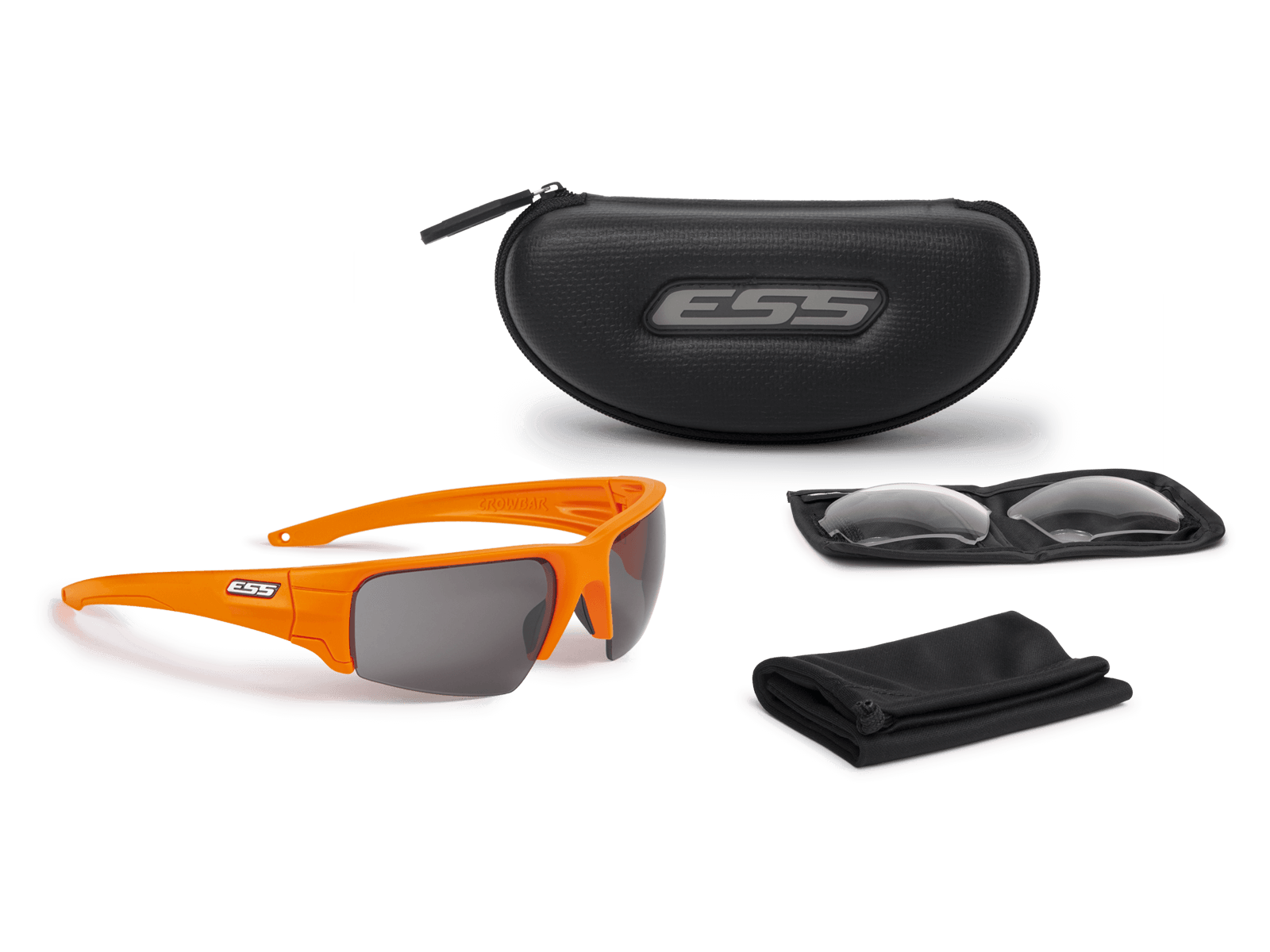 Crowbar Hi-Vis Orange w/Clear & Smoke Gray - in the box image