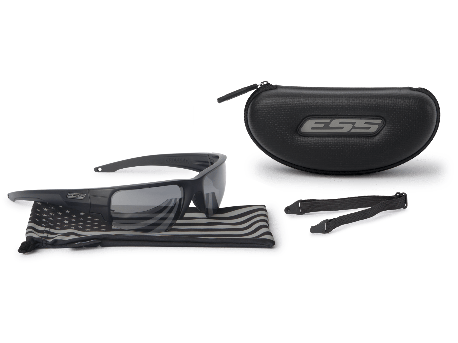 Crowbar Subdued Flag Black w/Polarized Mirrored Gray - in the box image