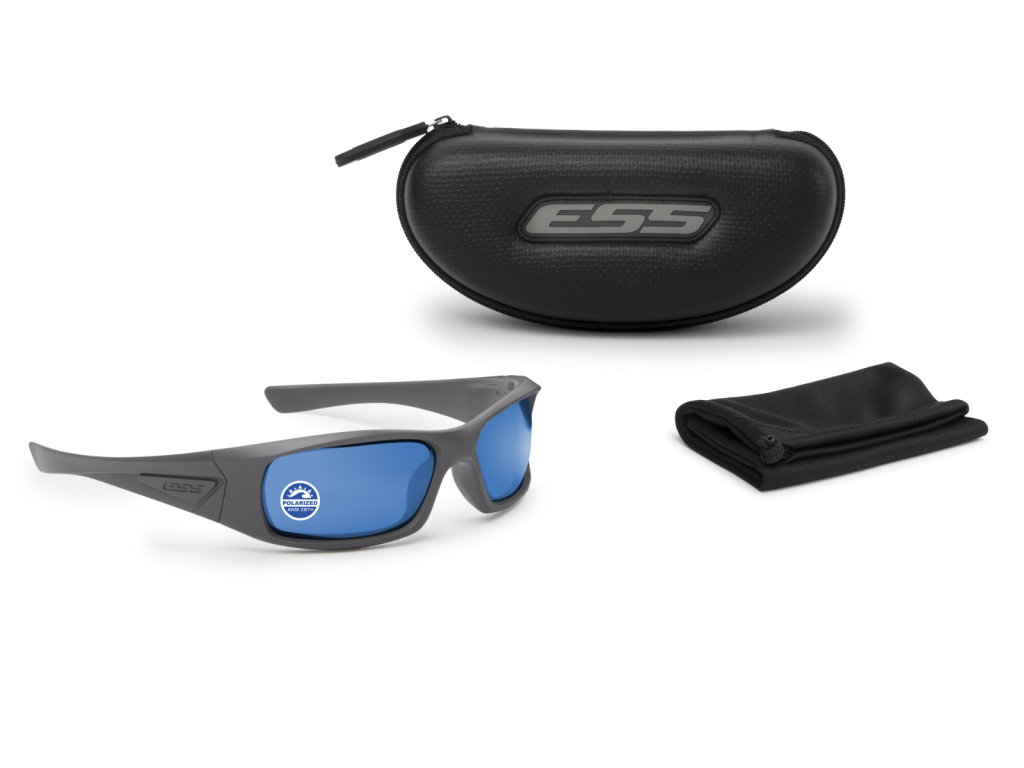 5B Heritage Matte Dark Gray w/Polarized Mirrored Blue | ESS EyePro