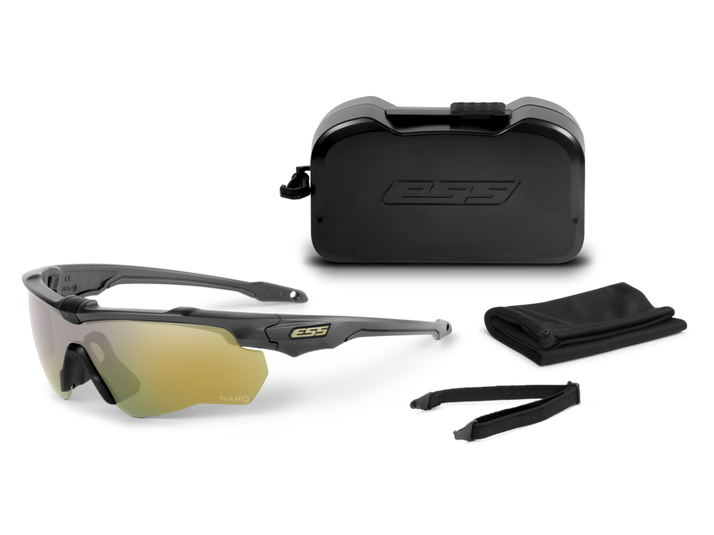 Crossblade NARO Carbon Gray W/ Mirrored Brass | ESS EyePro