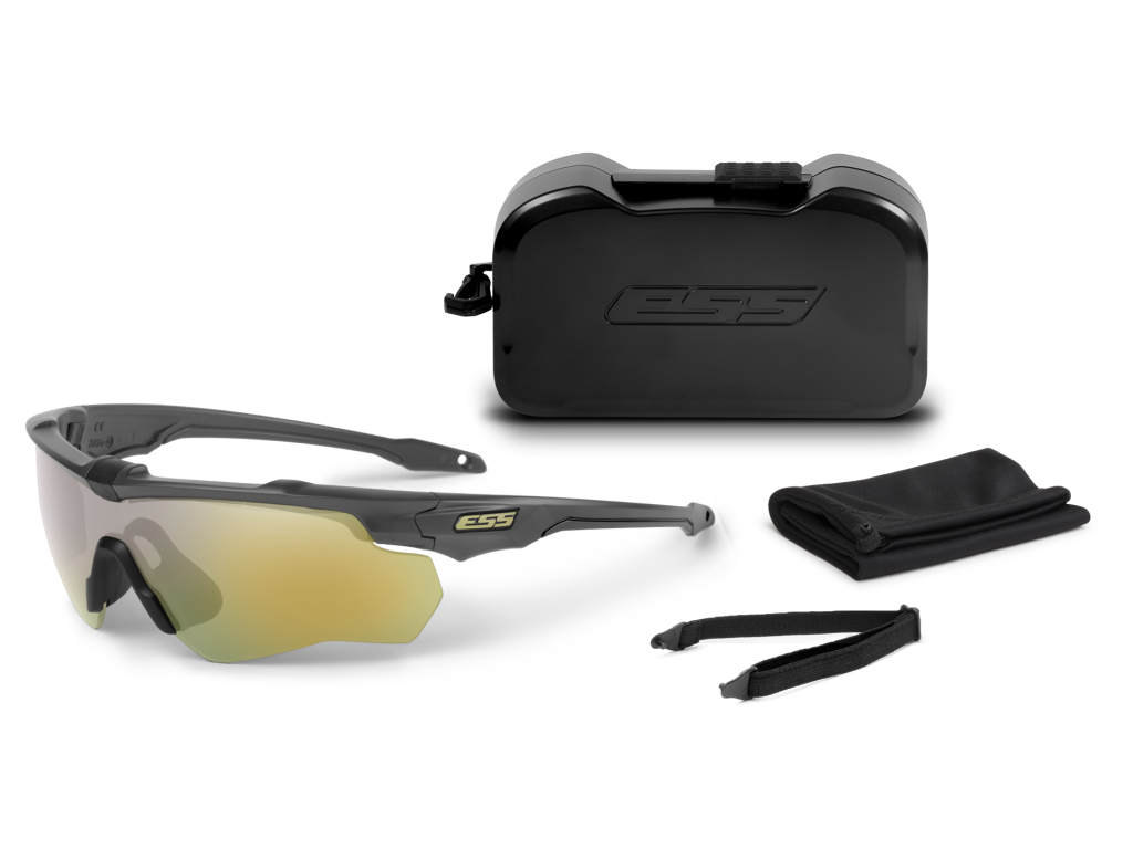 Crossblade STD Carbon Gray W/ Mirrored Brass | ESS EyePro