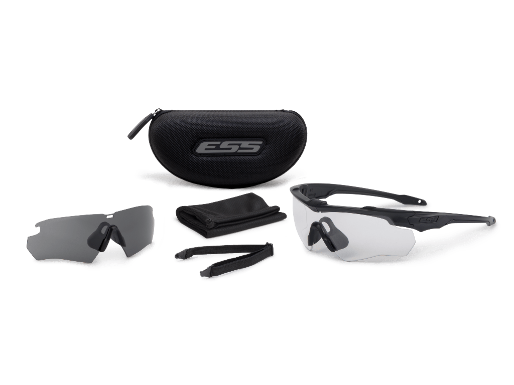 Crossblad Black w/Clear & Smoke Gray | ESS EyePro