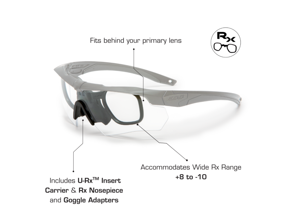 Crossbow Matte Black x2 w/Clear & w/Smoke Gray | ESS EyePro